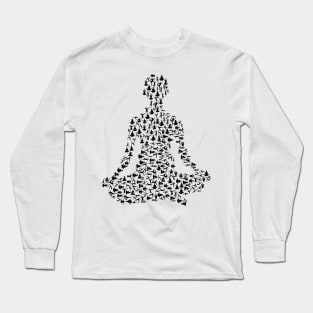 Yoga Lover Yoga Lotus Pose Design Long Sleeve T-Shirt